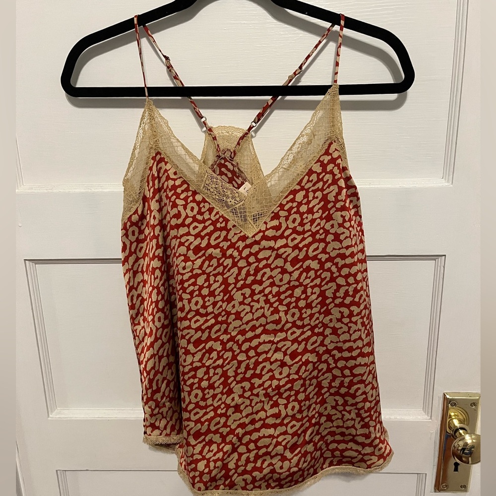 Lovestitch cami leopard print and lace